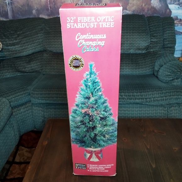 Bradford Sightsational Mega Beight 32” Fiber Optic Star Dust Christmas Tree - Picture 2 of 8